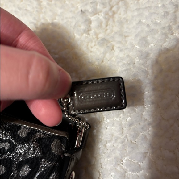 Coach Sparkly Cheetah Print Shoulder
Bag with Purple Interior - Picture 3 of 4